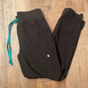 FIGS Women's Black FREEx Lined Yol High Waisted - Skinny Scrub Pants - SP